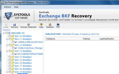 Expert Tool for Exchange Backup Recovery Screenshot 1