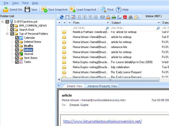 Recover Emails Tools Screenshot 1