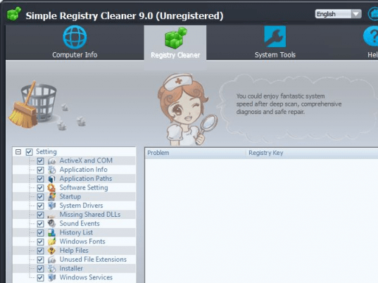 Simple Registry Cleaner Screenshot 1