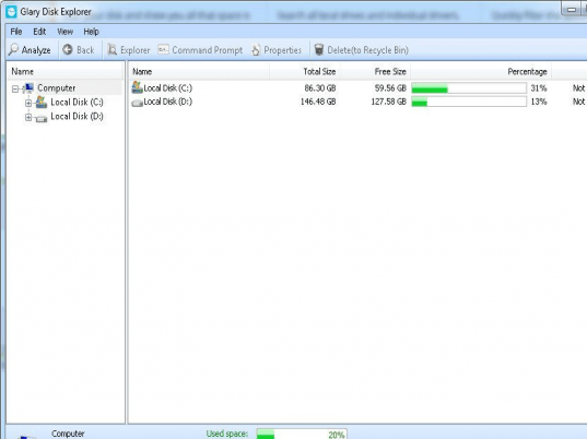 Glary Disk Explorer Screenshot 1
