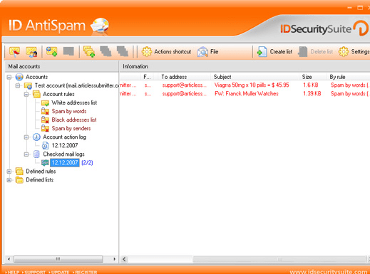 ID AntiSpam Screenshot 1