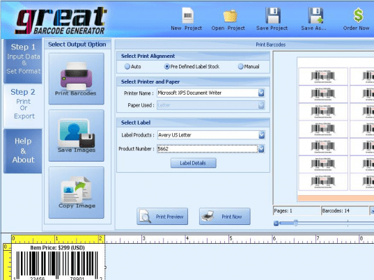 Barcode Software Screenshot 1