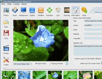Acme Photo ScreenSaver Maker Screenshot 1