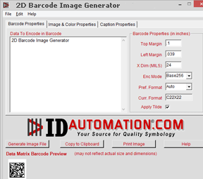 2D Barcode Image Generator Screenshot 1