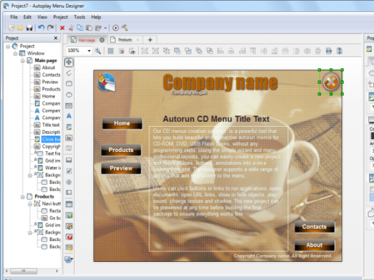 Autoplay Menu Designer Screenshot 1