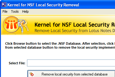 Lotus Notes Local Security Removal Screenshot 1