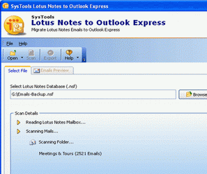 Export Lotus Notes NSF to EML Screenshot 1