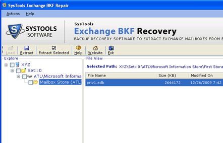 Exchange Backup Restore Tool Screenshot 1