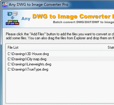 DWG to JPG Converter Pro 2011.5 Screenshot 1