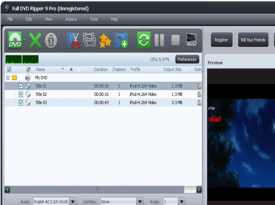 Full DVD Ripper Pro Screenshot 1