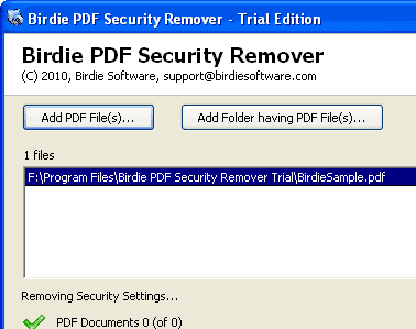 PDF Password Protection Remover Screenshot 1