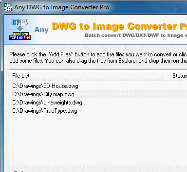 DWG to JPG Converter Pro 201205 Screenshot 1