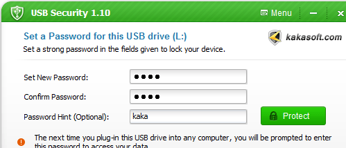 Kaka USB Security Screenshot 1