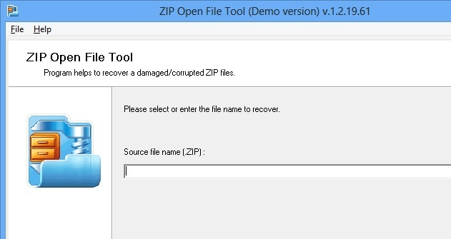 ZIP Open File Tool Screenshot 1