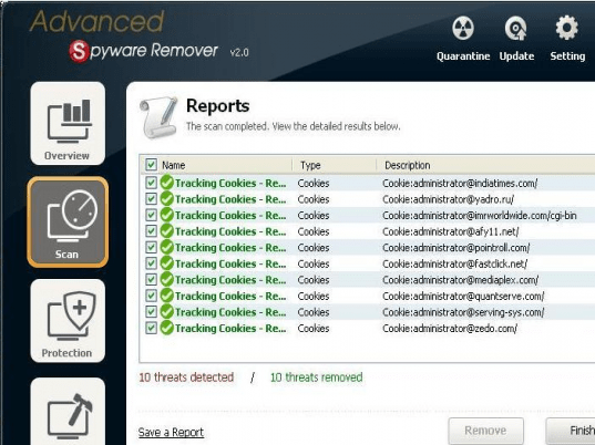 Advanced Spyware Remover Screenshot 1