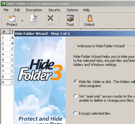 Hide Folder Lite Screenshot 1