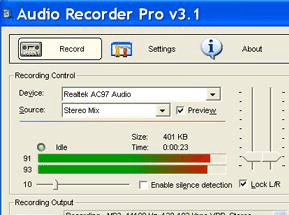 WAV MP3 Audio Recorder Screenshot 1