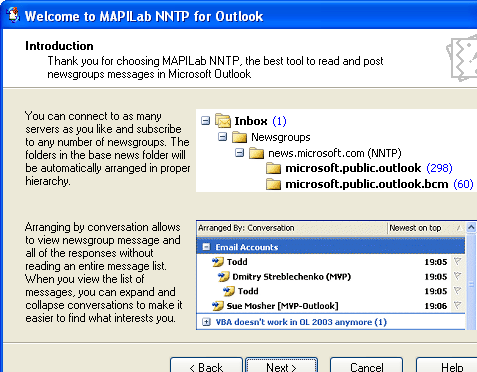 MAPILab NNTP for Outlook Screenshot 1