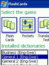 LingvoSoft FlashCards English <-> Swedish for Pocket PC Screenshot 1