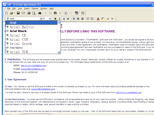 FontCombo ActiveX Control Screenshot 1