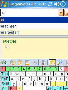 LingvoSoft Talking Dictionary German <-> Russian for Pocket PC Screenshot 1