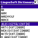 LingvoSoft Talking Dictionary English <-> Hungarian for Palm OS Screenshot 1