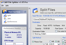 CiAN File Splitter Screenshot 1