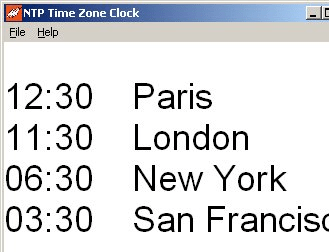 NTP Time Zone Clock Screenshot 1