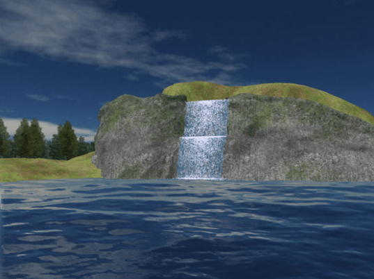 Mountain Lake Waterfall Screensaver Screenshot 1