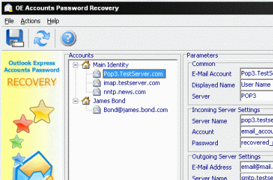 Outlook Express Accounts Password Recovery Screenshot 1