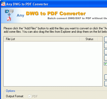 AutoCAD to PDF Converter 2008.3 Screenshot 1