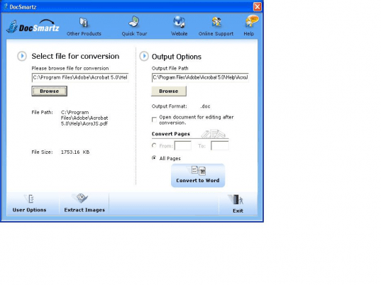 Docsmartz PDF Converter Screenshot 1