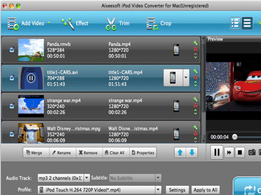 Aiseesoft iPod Video Converter Screenshot 1