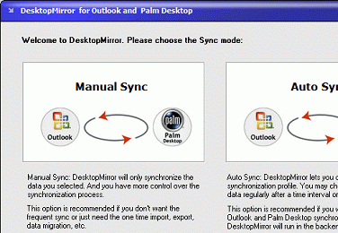 DesktopMirror for Outlook and Palm Desktop Screenshot 1
