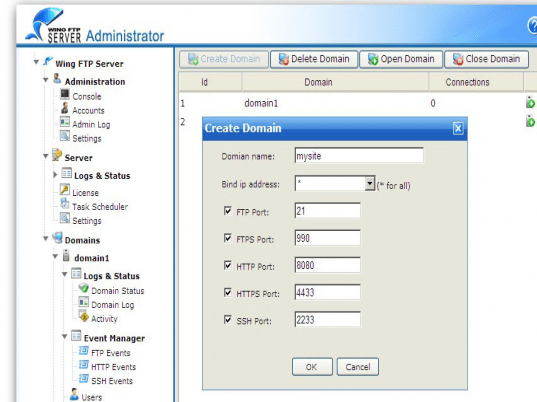 Wing FTP Server For Solaris(x64) Screenshot 1