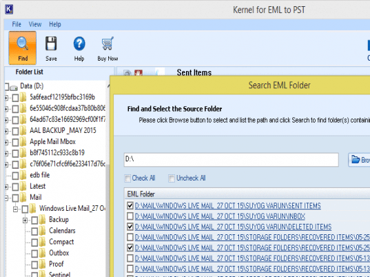 Import EML to Outlook Screenshot 1