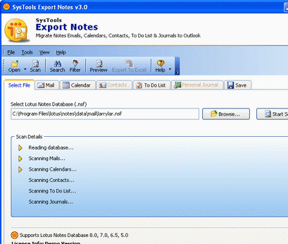 Convert NSF file to PST file Screenshot 1