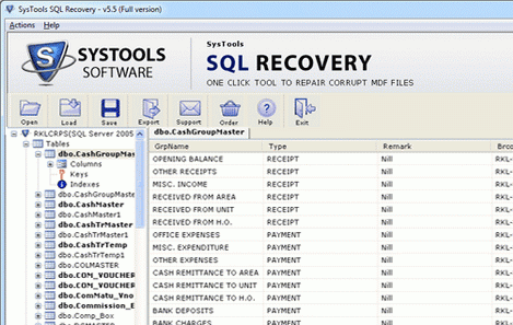 SQL Data Recovery Software Screenshot 1