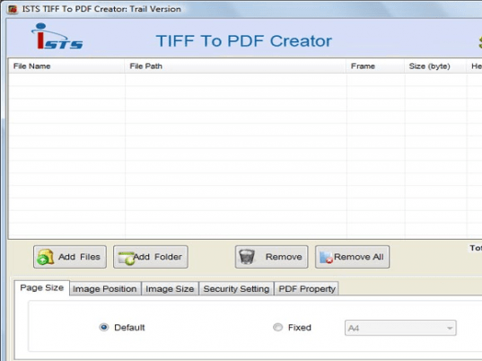 Converting TIFF into PDF Files Screenshot 1