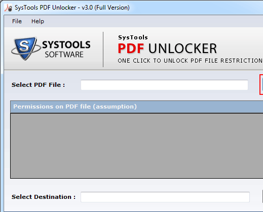Remove Security from Adobe PDF Files Screenshot 1