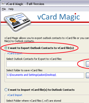 Import vCard to Outlook Converter Screenshot 1