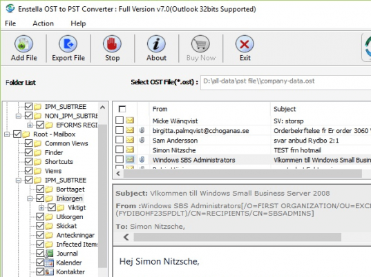 Converting OST file to PST Screenshot 1