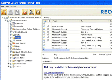 PST Repair Tool 2010 Screenshot 1