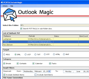Outlook 2003 Converter Screenshot 1