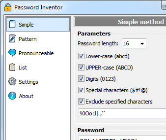 Password Inventor Screenshot 1