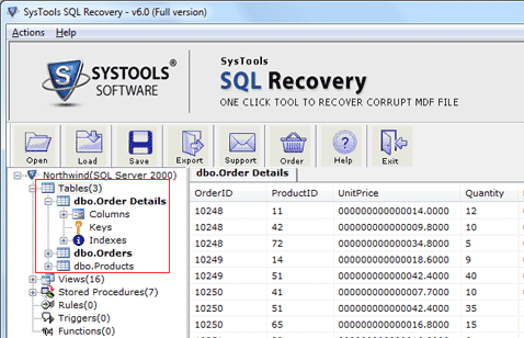 Open Corrupted Damaged Microsoft SQL Screenshot 1