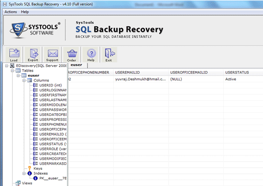 SQL 2008 Backup Database Repair Screenshot 1