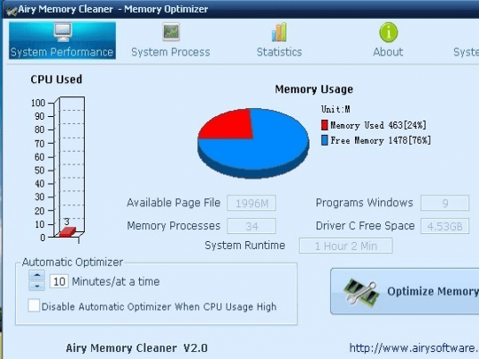 Airy Memory Cleaner Screenshot 1