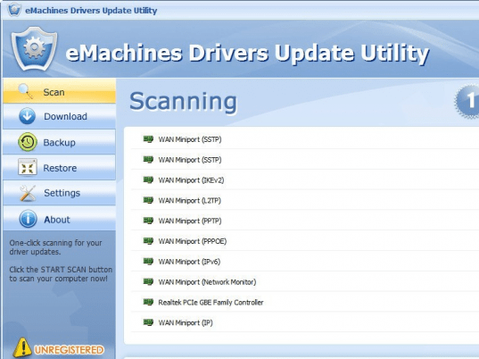 eMachines Drivers Update Utility Screenshot 1