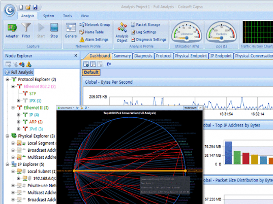 Capsa Network Analyzer Screenshot 1